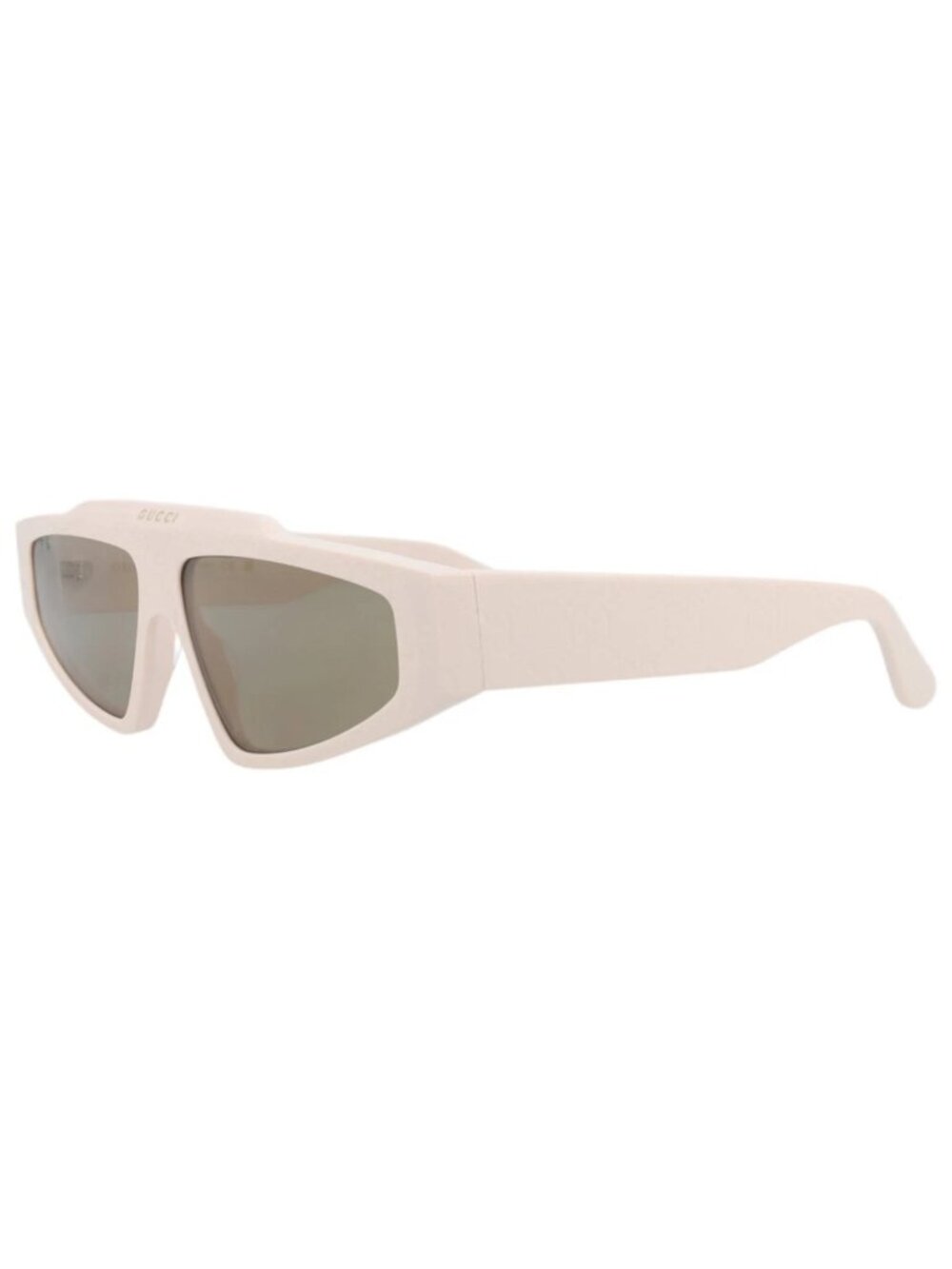 New Gucci Women's Sunglasses Square Rectangle Recycled Acetate Frame Mens Ivory